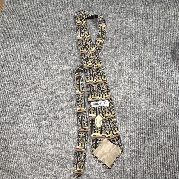 Lot Of 6 Mens Silk Neckties Multicolor Holiday Nautica RBM UNICEF 48”-60 X 3”-4 - Picture 15 of 16